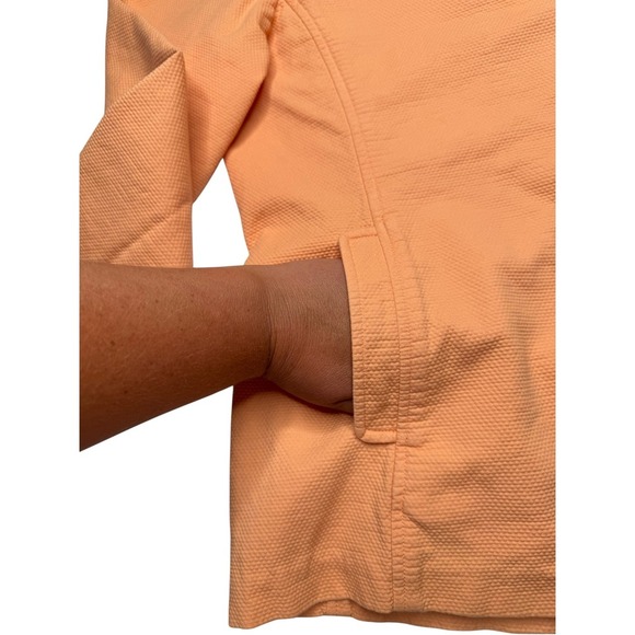 Eileen Fisher Orange Jacket Medium Pockets Lightweight blemish career - Picture 4 of 6